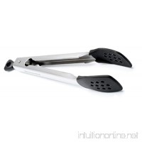 KitchenAid Silicone Tipped Stainless Steel Tongs  Black - B005D6FY3Y